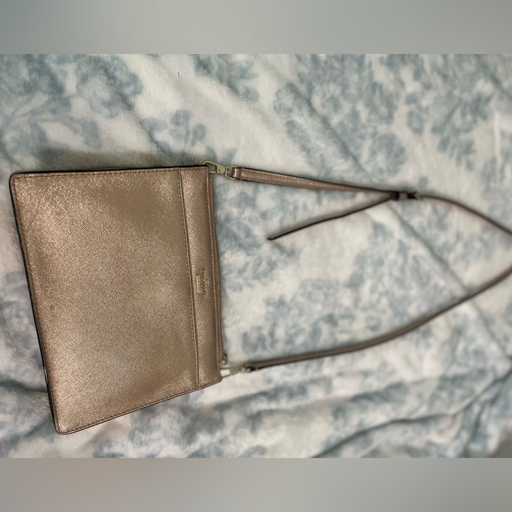 Kate Spade Rose Gold Crossbody Bag with Sleek Design